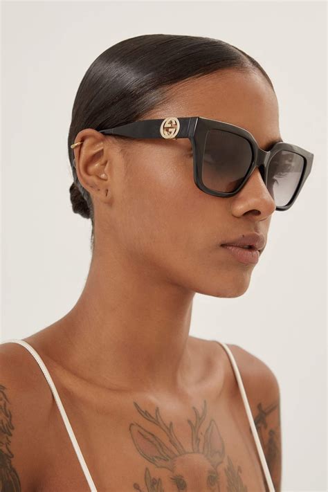 black cat eye sunglasses gucci|cat eye gucci sunglasses women's.